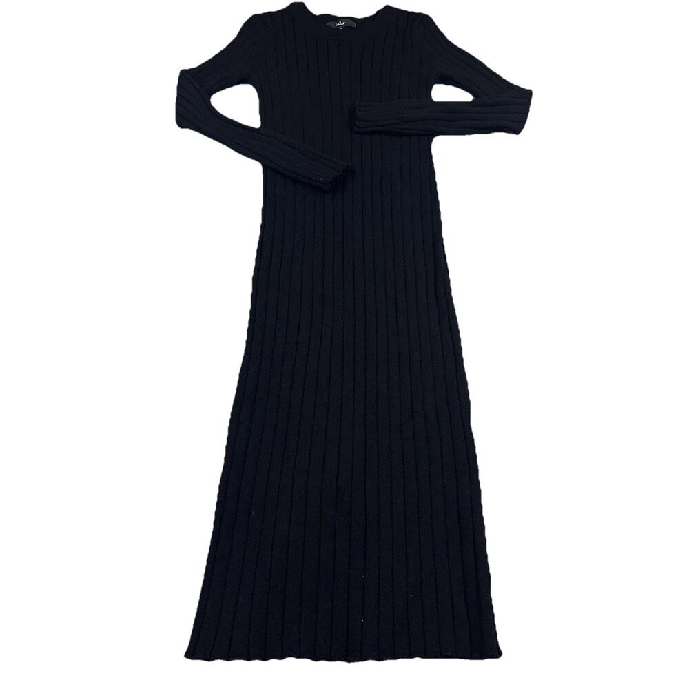 Lulus Women's The Best Yet Ribbed Bodycon Sweater Dress CG2 Black Size Medium - Picture 3 of 13